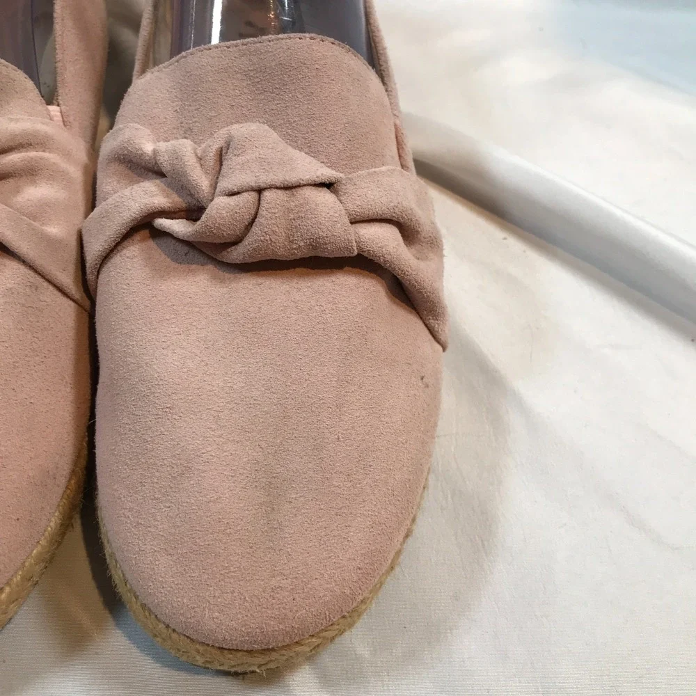 Isaac Mizrahi Live Rosewater Suede Espadrille Slip On Shoes Womens US 9 EU  39.5